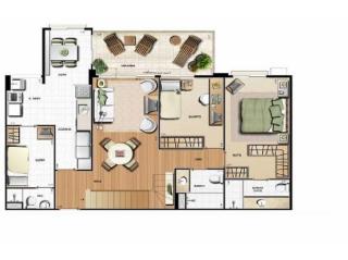 Rio de Janeiro: Le Parc Residential Resort - 2 quartos / 208 m&sup2; 4