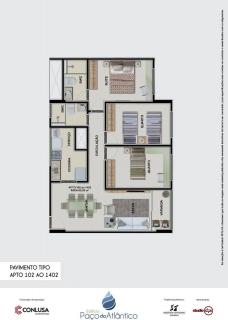 Jaboatão dos Guararapes: Apto 3 quartos, 1 suíte, 70 m², em Piedade - Edifício Paço do Atlântico 6