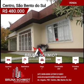 S&atilde;o Bento do Sul: Casa residencial/ comercial a venda no centro 1