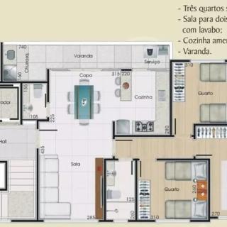 Belo Horizonte: Apartamento 3 qts, suite 2 vagas Padr&atilde;o Premium. Pronto 3