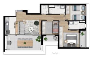Mauá: Apartamento Nattur Nova Klabin, 2 ou 3 dorm. 1 vg no Ipiranga. 14