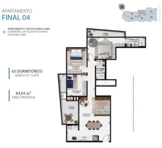 Crici&uacute;ma: Apartamento &aacute; venda no residencial Santorini - Jaguaruna SC 15