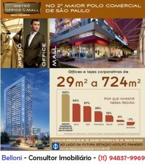 S&atilde;o Paulo: Salas Comerciais em Santo Amaro - Metr&ocirc; Office & Mall. 2