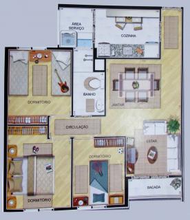 S&atilde;o Bernardo do Campo: Apartamento - 3 dormit&oacute;rios e 1 vaga - S&atilde;o Bernardo - Baeta Neves, Centro 1