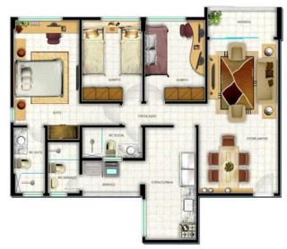 Parnamirim: Apartamento 3 quartos (3/4) com suíte, 86,5m² , 2 vagas, Residencial Lélia 2