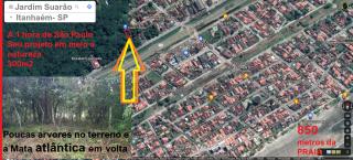 Itanhaém: Terreno no Jardim Suarão á 855 metros da praia, no pé da Mata Atlântica 1