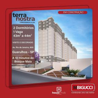 Guarulhos: 43 e 44m2, apartamento em constru&ccedil;&atilde;o, 02 fase, Guarulhos, pr&oacute;ximo do Shopping, escolas, CEFET, SESI e com&eacute;rcios em geral. use o FGTS na entrada; 2
