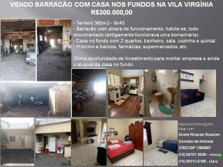 Ribeirão Preto: VENDO BARRACÃO COM CASA NOS FUNDOS 1