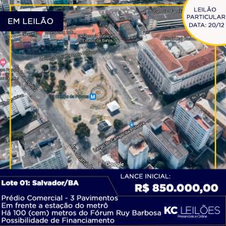 Salvador: Leilão - Prédio Comercial - Próx Fórum Ruy Barbosa 1